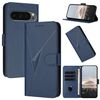 Per Google Pixel 10 Pro XL Custodia in pelle con fibbia a motivo triangolare (blu reale)