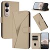 Per vivo V50 Lite 4G / 5G Custodia in pelle con fibbia a motivo triangolare (oro)