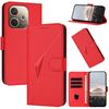Per OPPO A5 Pro 5G Custodia in pelle con fibbia a motivo triangolare (rosso)