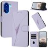 Custodia in pelle con fibbia a motivo triangolare per Redmi A5 4G 171,7 mm / Xiaomi Poco C71 (viola chiaro)