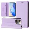 Per OPPO A5 Pro 5G Global RC01 Custodia per telefono in pelle RFID con ventosa magnetica a doppia piega (viola chiaro)