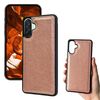 Per Samsung Galaxy A56 5G Custodia per telefono con cover posteriore in pelle di mucca (oro rosa)