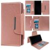 Per Samsung Galaxy A56 5G Custodia in pelle per telefono multifunzionale con 7 carte (oro rosa)