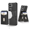 Per Samsung Galaxy S25+ 5G 2-in-1 Custodia magnetica MagSafe in pelle con retro per telefono (nero)