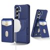 Per Samsung Galaxy S25+ 5G 2-in-1 Custodia magnetica MagSafe in pelle con retro per telefono (blu)