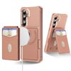 Per Samsung Galaxy S25+ 5G 2-in-1 Custodia magnetica MagSafe in pelle con retro per telefono (rosa)