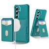 Per Samsung Galaxy S23 FE 5G 2-in-1 Custodia magnetica MagSafe in pelle con retro per telefono (verde)