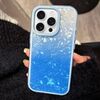 Per iPhone 16 Pro PC Lens Ring Gradient Shell Texture 3 in 1 Custodia per telefono (blu)