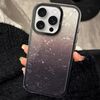 Per iPhone 15 Pro Max PC Lens Ring Gradient Shell Texture 3 in 1 Custodia per telefono (nero)