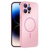 Per iPhone 14 Pro Max Custodia sottile in vetro AG con protezione per la pelle e MagSafe Skin-feel (rosa)