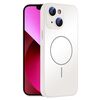 Per iPhone 13 Custodia sottile in vetro AG con protezione della pelle e MagSafe (bianco)