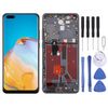 Per Huawei P40 Pro TFT LCD Screen Digitizer Assembly completo con telaio, non supporta l'identificazione delle impronte digitali (nero)