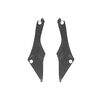 Per Chevrolet Corvette C8 2 pezzi/set adesivo telaio interno porta posteriore (nero)