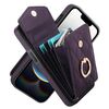 Per iPhone 16e Custodia per telefono con trama rombica e cordino lungo (viola scuro)