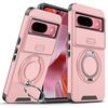 Per Google Pixel 9 / 9 Pro Custodia per telefono con supporto ad anello scorrevole Camshield (rosa)
