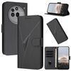 Per Nothing Phone 3a Pro Custodia in pelle con fibbia a motivo triangolare (nero)