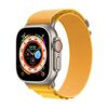 Per Apple Watch 46mm / 49mm / 45mm / 44mm Kalebol Aline Nylon Loop Watch Band (giallo)