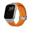 Per Apple Watch 42mm / 41mm / 40mm / 38mm Kalebol Cinturino in silicone a forma di L ad alta elasticità (arancione)