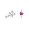 Orecchini in argento sterling S925 con zirconi intarsiati, dodici costellazioni, specifiche: Bilancia