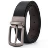 Cintura da uomo in pelle con fibbia girevole Dandali, cintura per il tempo libero, lunghezza: 115 cm (nero)