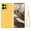 Custodia antiurto in silicone liquido Pure Color per Motorola Moto G 2025 (giallo)