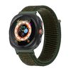 Per Samsung Galaxy Watch Ultra 47mm Kalebol Quick Release Nylon Braided Watch Band (verde militare)