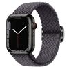 Per Apple Watch 46mm / 49mm / 45mm / 44mm Kalebol Eight Buckle Nylon Braided Watch Band (grigio siderale)