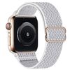 Per Apple Watch 46mm / 49mm / 45mm / 44mm Kalebol Eight Buckle Wavy Braided Nylon Watch Band (Bianco)