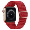 Per Apple Watch 46mm / 49mm / 45mm / 44mm Kalebol Eight Buckle Wavy Braided Nylon Watch Band (Rosso)