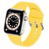 Per Apple Watch 46mm / 49mm / 45mm / 44mm Kalebol Cinturino in silicone con fibbia in metallo (giallo)