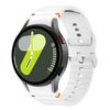 Per Samsung Galaxy Watch 7/6/5/4 Cinturino in silicone con cuciture a onda Kalebol (bianco ufficiale)
