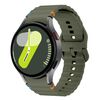 Per Samsung Galaxy Watch 7/6/5/4 Cinturino in silicone con cuciture a onda Kalebol (verde militare)