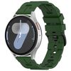 Cinturino per orologio in silicone con fibbia nera Kalebol tinta unita da 22 mm (verde militare)