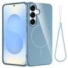 Per Samsung Galaxy S23 FE 5G Custodia per telefono antiurto in TPU lucido MagSafe con cordino (blu)