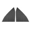 Per Chevrolet Corvette C8 2 pezzi/set adesivo decorativo per finestrino posteriore a triangolo (nero)