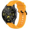 Cinturino per orologio in silicone con fibbia nera Kalebol da 20 mm (giallo)