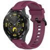 Cinturino per orologio in silicone con fibbia nera Kalebol da 20 mm (rosso vino)