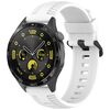 Cinturino per orologio in silicone con fibbia nera Kalebol da 22 mm (bianco)