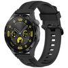 Cinturino per orologio in silicone con fibbia nera Kalebol da 22 mm (nero)