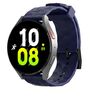 Cinturino in silicone tinta unita con motivo a football Kalebol da 20 mm (blu navy)