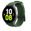 Cinturino in silicone tinta unita con motivo a football Kalebol da 22 mm (verde militare)