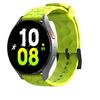 Cinturino in silicone tinta unita con motivo da football Kalebol da 22 mm (verde lime)
