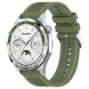 Cinturino per orologio in silicone intrecciato in nylon ibrido con fibbia argentata Kalebol Ordinary da 22 mm (verde)