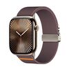 Per Apple Watch 42mm / 41mm / 40mm / 38mm Kalebol Parachute Buckle Cinturino elastico in nylon (viola fumo)