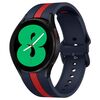 Per Samsung Galaxy Watch7 / 6 / 5 Kalebol Tre strisce verticali Cinturino in silicone con fibbia dello stesso colore (blu rosso)