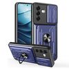 Per Samsung Galaxy S25 5G Custodia per telefono scorrevole Camshield TPU+PC con slot per schede (blu)