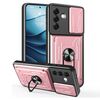 Per Samsung Galaxy S25 5G Custodia per telefono scorrevole Camshield TPU+PC con slot per schede (oro rosa)
