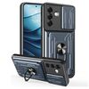 Per Samsung Galaxy S25 5G Custodia per telefono scorrevole Camshield TPU+PC con slot per schede (grigio)