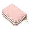 Portafoglio da donna con cerniera doppia, porta carte in PU di grande capacità, multifunzione (rosa)