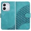 Custodia in pelle con cordino per telefono con testa di elefante in rilievo per Honor 400 Lite (azzurro chiaro)
